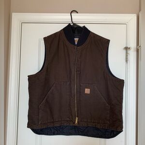 Men’s Carhartt Quilt Lined Duck Canvas Vest Full Zip